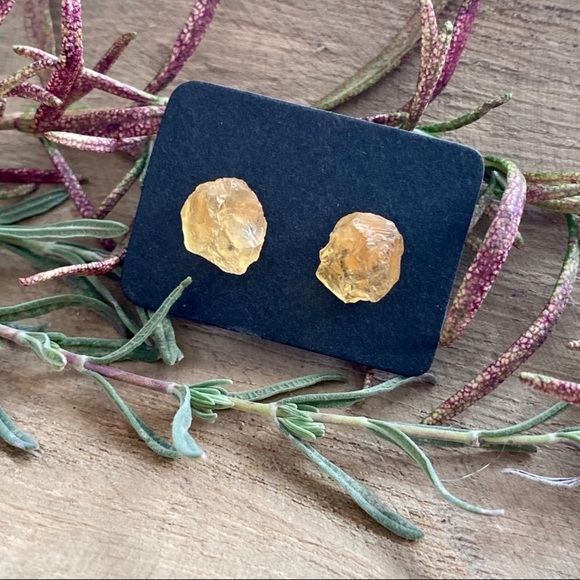 Estrella & Luna Jewelry - Restocked! Raw Citrine Crystal Gemstone Earrings